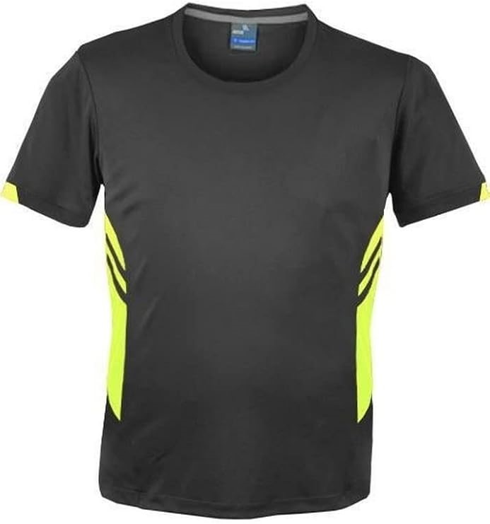 AUSSIE PACIFIC Men's Tasman T-Shirt, Size S, Slate/Neon Yellow. Buyers Not
