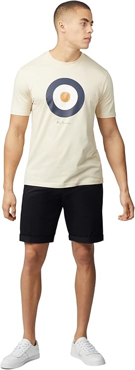 BEN SHERMAN Men's Signature Target T-Shirt, Size M, Cream, BS0065093. RRP:
