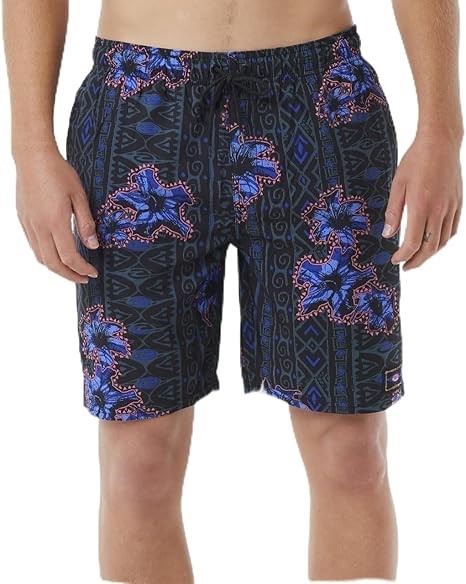 RIP CURL Men's Max Energy Volley Shorts, Size L, Black, 0BXMBO. RRP: $70.