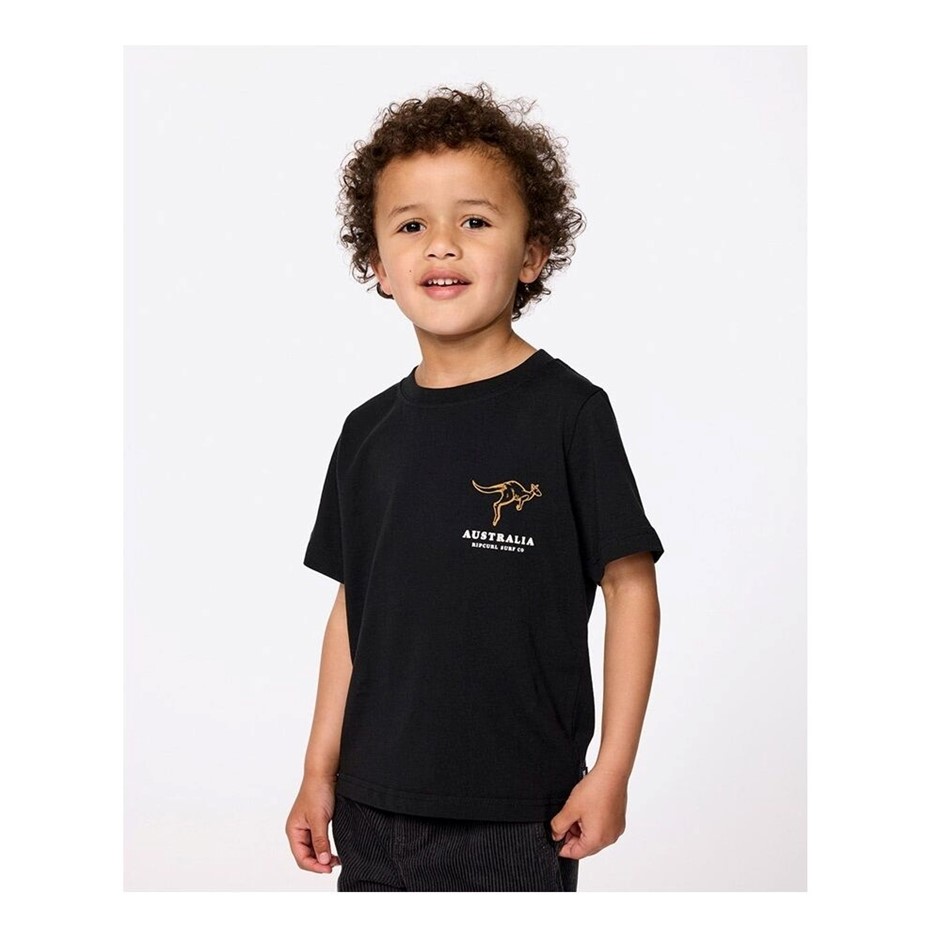 2 x RIP CURL Boy's Road Trip T-Shirt, Size 1-2, Black. RRP: $29.99.  Buyers