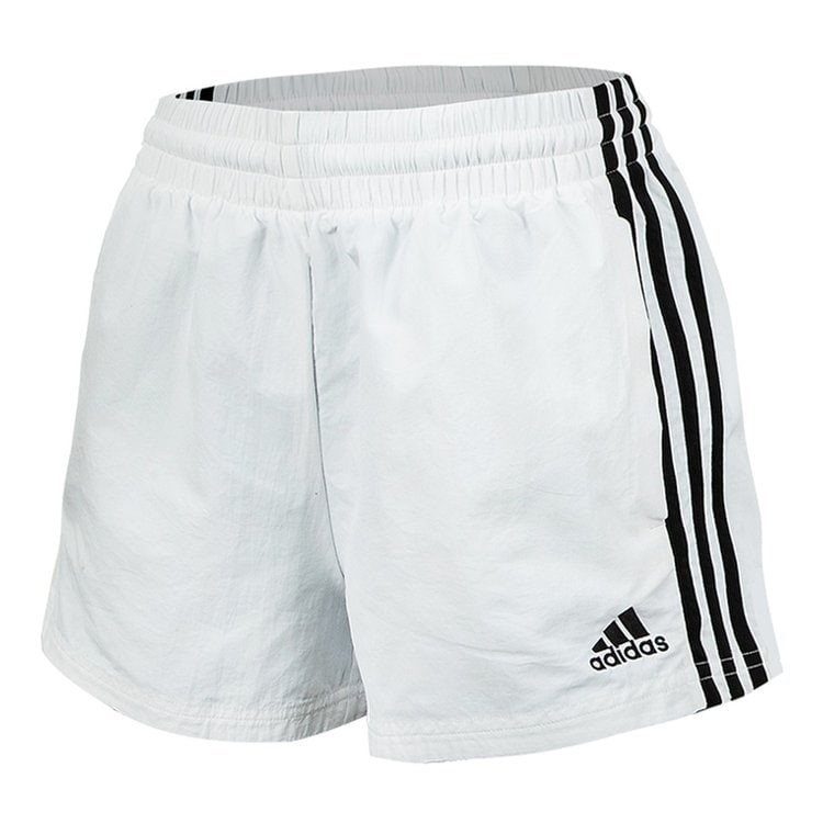 ADIDAS Women's 3S Woven Shorts, Size AU XL, White/Black, HA7154. Buyers No