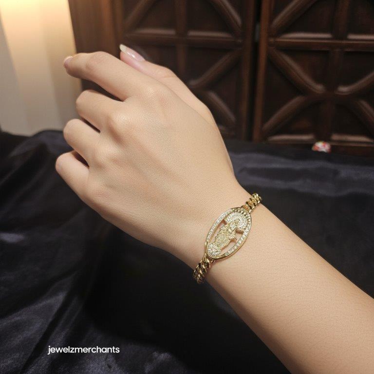 14k/Italy stamped Yellow Gold Filled  Bracelet -18cm