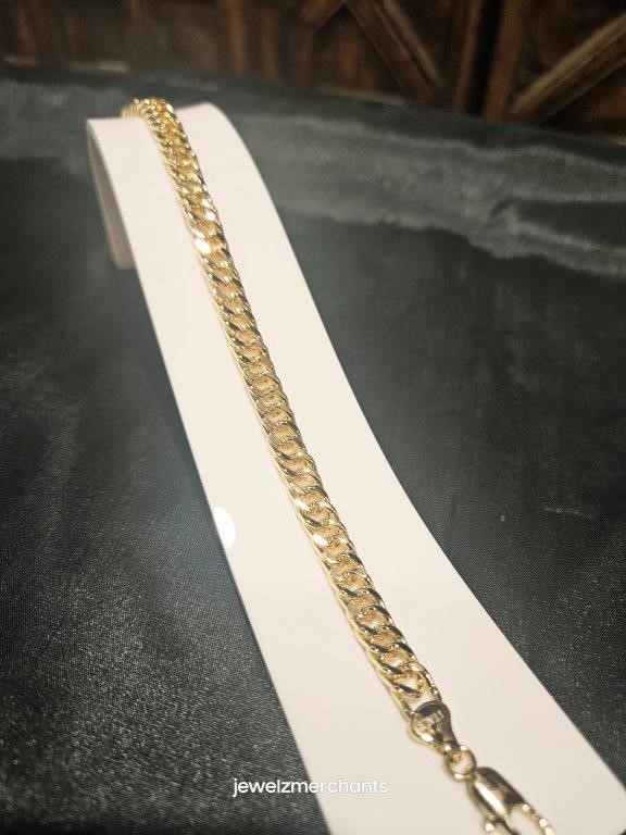 14k/Italy stamped Yellow Gold Filled Bracelet -19cm