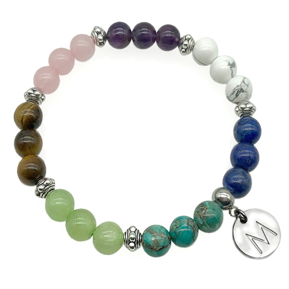 Initial Charm Letter  'M' Pendant Necklace