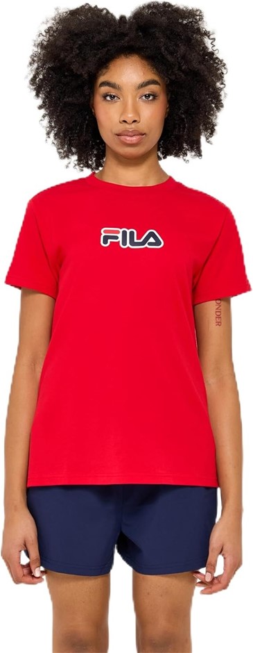 FILA Women's Rebecca Tee, Red, Small, AST22631. RRP: $40. Buyers Note - Di