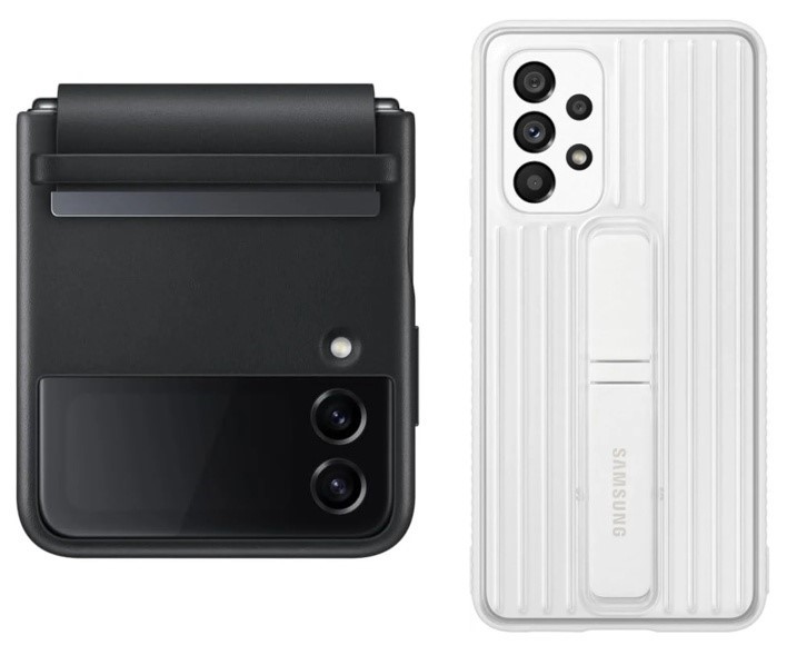 BUNDLE of 2: SAMSUNG Galaxy A53 5G Protective Standing Cover (White) + SAMS