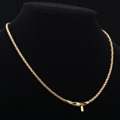 BIJ'OR-16 Inch, 18ct Heavy Yellow Gold Plated Rope Chain Necklace,RRP $125