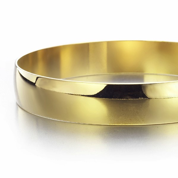 BIJ'OR-Extra Wide 18ct , 73mm Wide Plain Bangle (Large),RRP $150