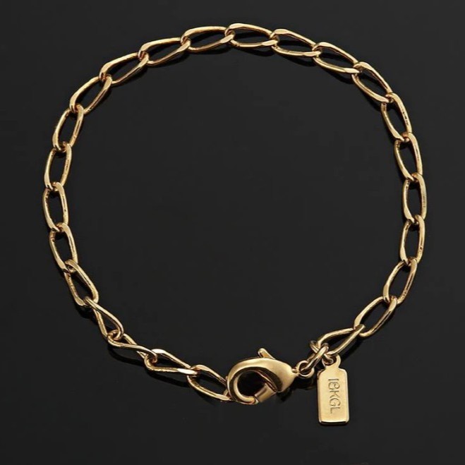 BIJ'OR-5.5 Inch, 18ct  Le Mans Child Bracelet with Lobster Clasp,RRP $59