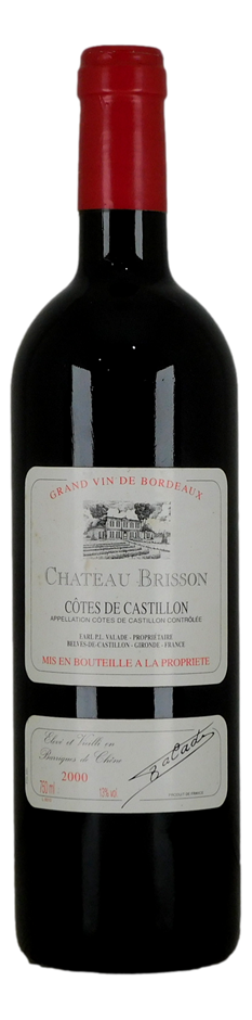 Chateau Brisson Cotes De Castillon 2000 (1x 750mL), France.