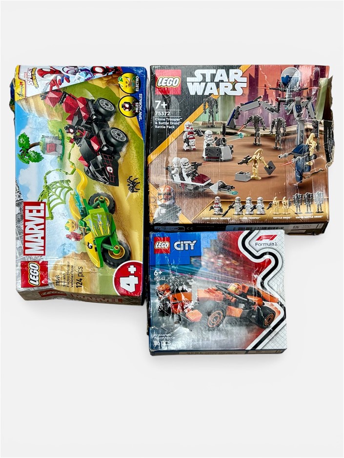 3 x Assorted LEGO Building Sets for Kids 4-7yrs+, Comprising: 1 x Stars War