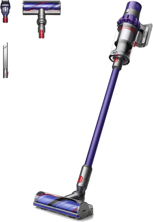 DYSON V10 Cyclone Cordless Vacuum Cleaner (Purple/Iron). NB: Has been used