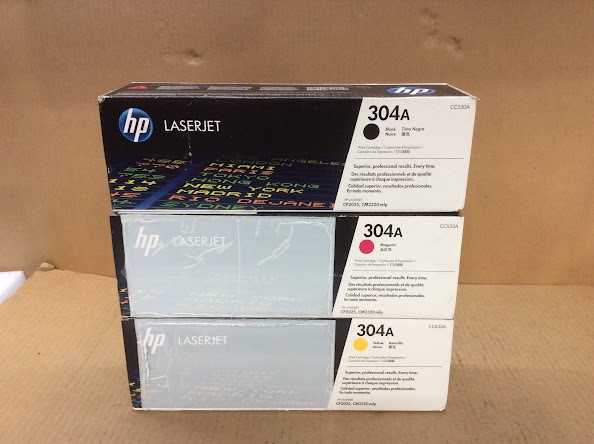 HP 304A CC530A Black&CC533A Magenta&CC532A LaserJet Toner Cartridges