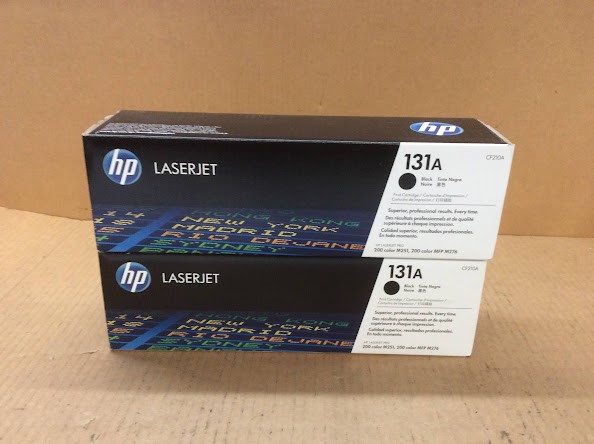 HP 131A CF210A Black LaserJet Toner Cartridges New (Lot of 2)