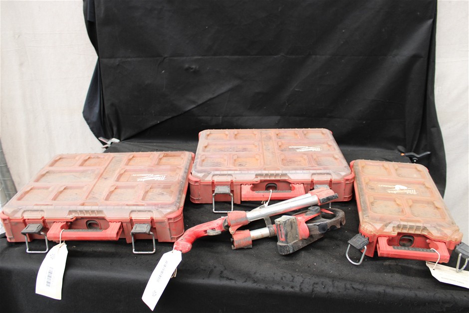 3 x Milwaukee Packout Boxes with Contents