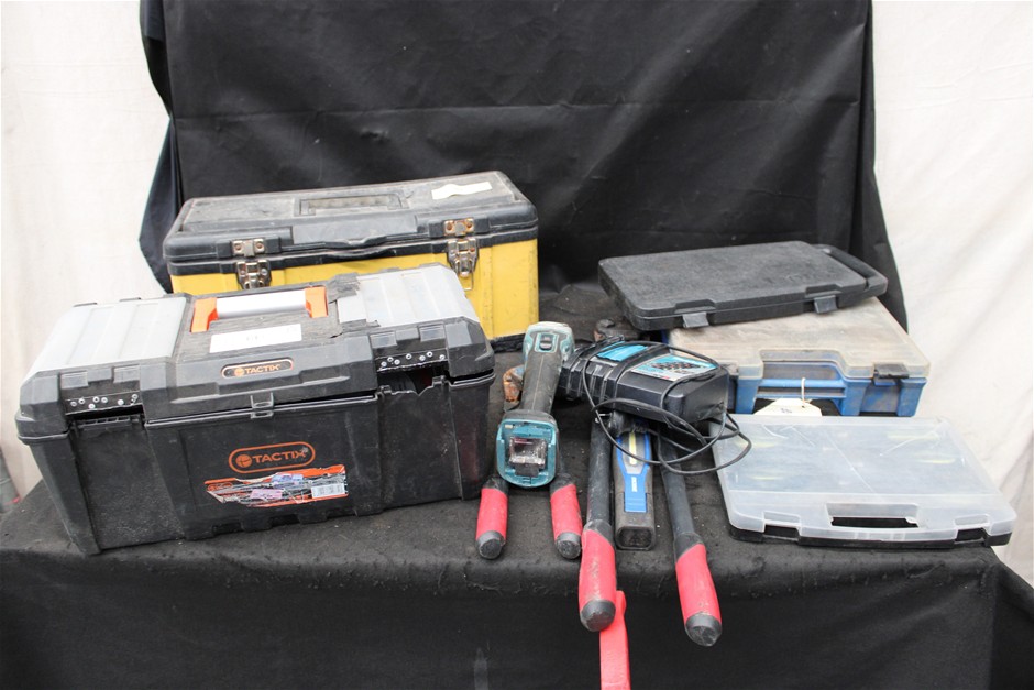 Assorted Tools Including Tool Boxes