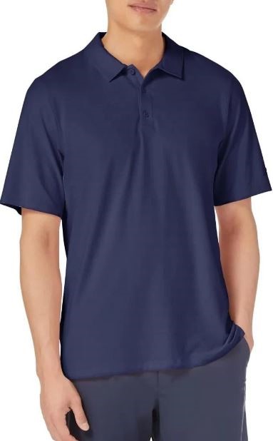 KIRKLAND SIGNATURE Men’s Regular Fit Performance Polo Shirt, Size XL, Navy