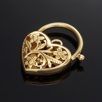 BIJ'OR-Classic 18ct Heavy Yellow Gold Filigree Heart Locket - USA,RRP $59