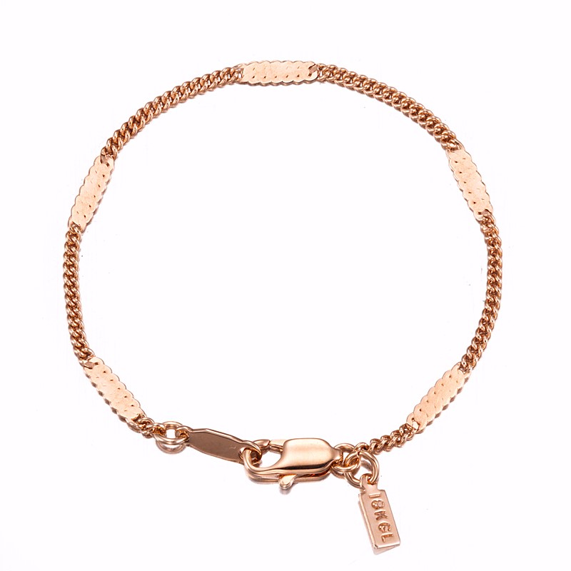 BIJ'OR-18ct Rose Gold 5" Saskia Link Bracelet with Parrot Clasp-USA,RRP $59