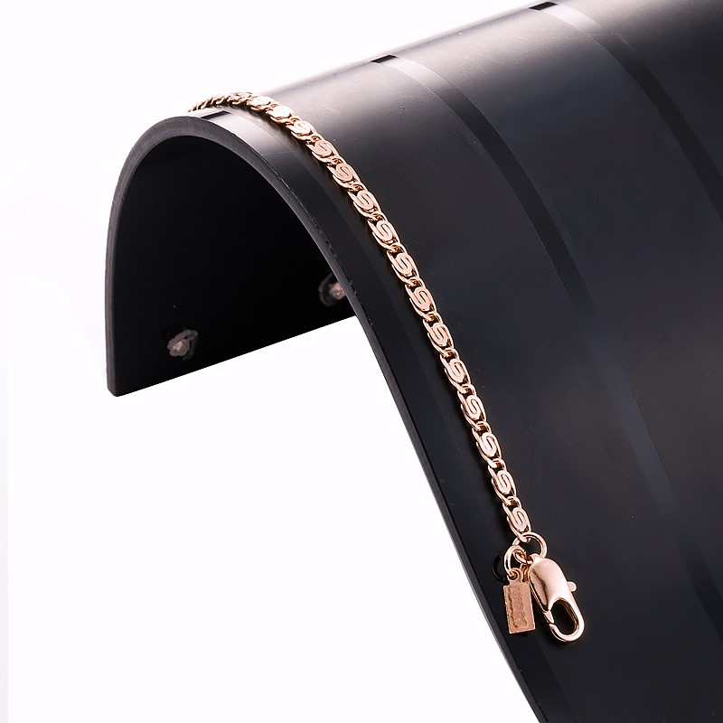 BIJ'OR-18ct Rose Gold Plated Scroll Link Bracelet Parrot Clasp-USA,RRP $59
