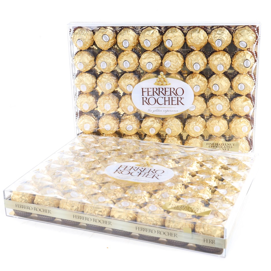 2 x Pack of 48pc FERRERO ROCHER Fine Hazelnut Chocolates, 600g. N.B: Not in
