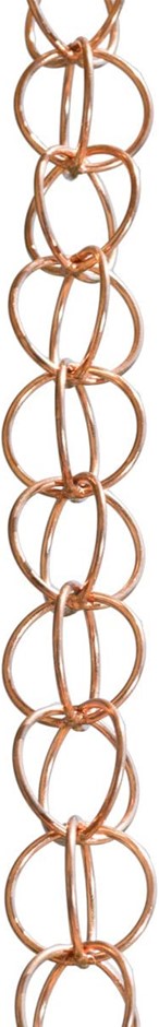 2 x MONARCH RAIN CHAINS Pure Copper Ring Rain Chain, 8-1/2 Feet Length Repl