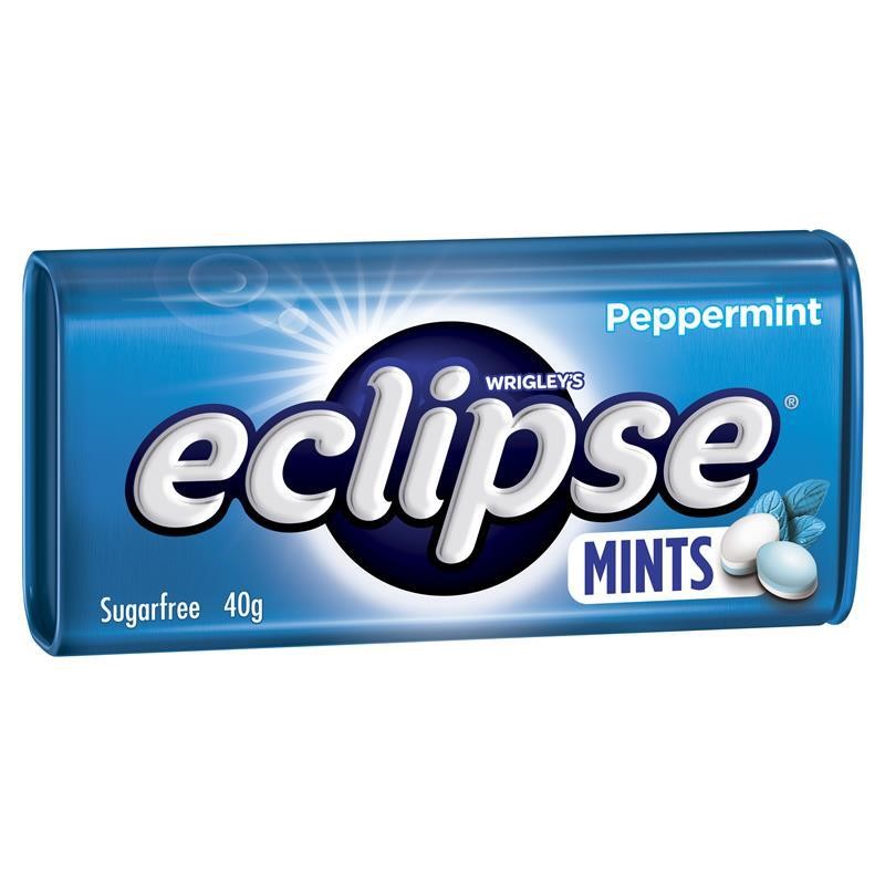 21 x Assorted WRIGLEY'S Eclipse Sugar Free Mints, 40, Incl: 15 x Peppermint