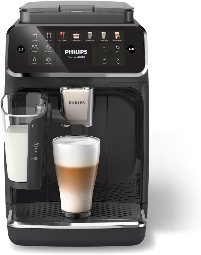 PHILIPS 4400 Series Fully Automatic Espresso Machine, Black (EP4441/20). NB