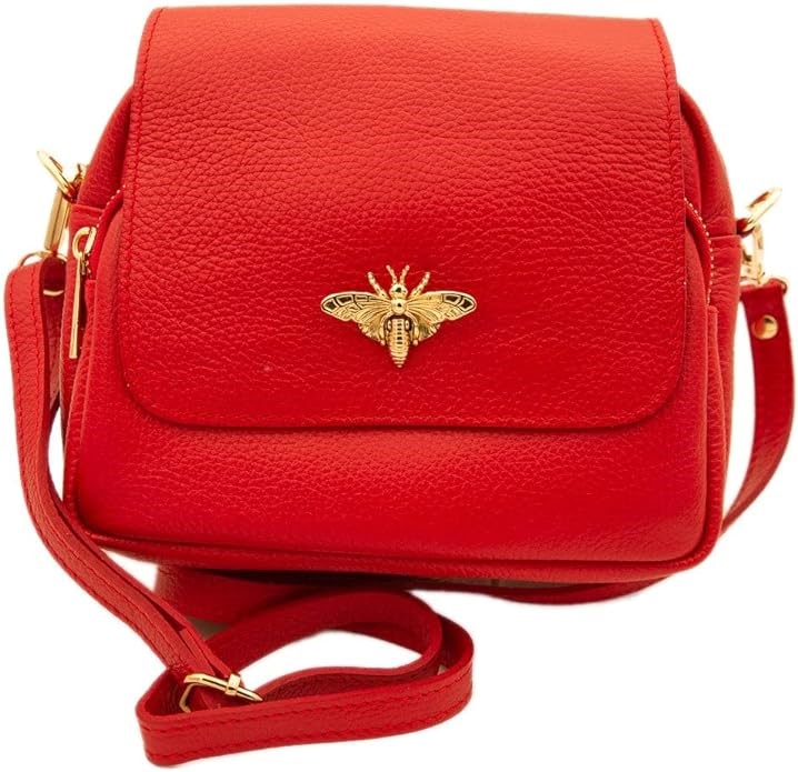 MARLAFIJI Olivia Cross-Body Bag, Red.