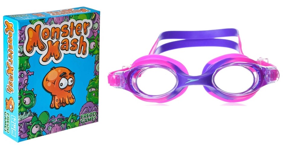 BUNDLE of 2: FREOD GAMES Monster Mash Card Game + SPEEDO Skoogles Kids Swim