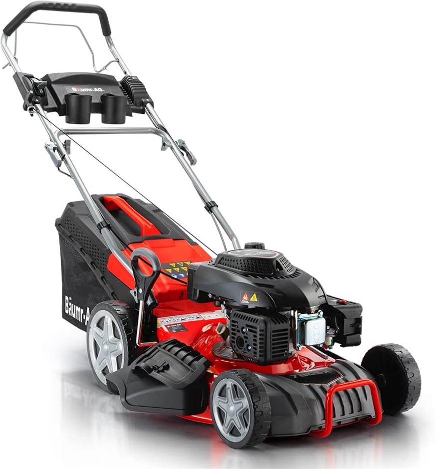 BAUMR-AG Lawn Mower 220cc 18" Self-Propelled 4-Stroke Range, 4in1 Petrol La