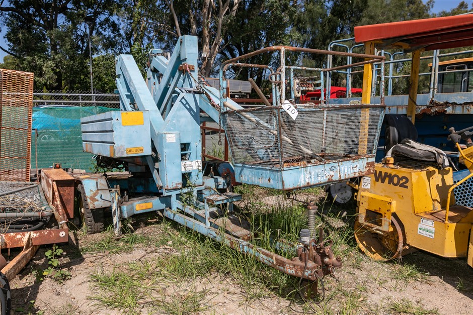 1986 Topper 15T Trailer Mounted Knuckle Boom Lift