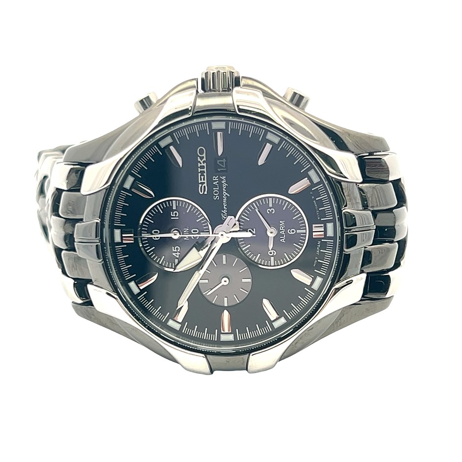 Seiko Solar Chronograph Watch