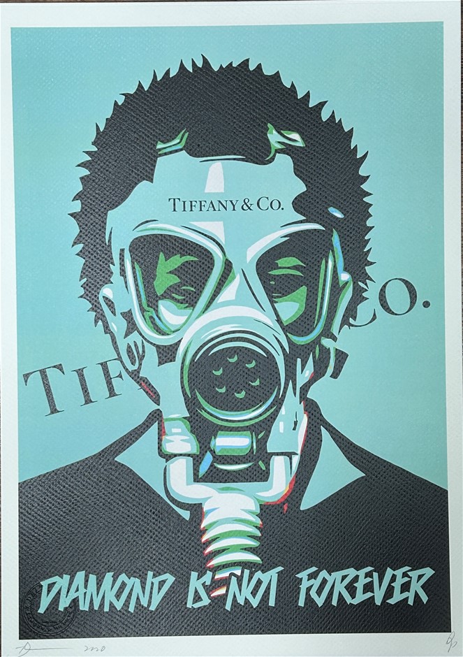 Death NYC Signed Street Art Print "TIFFANY & CO STYLE" Limited Edition