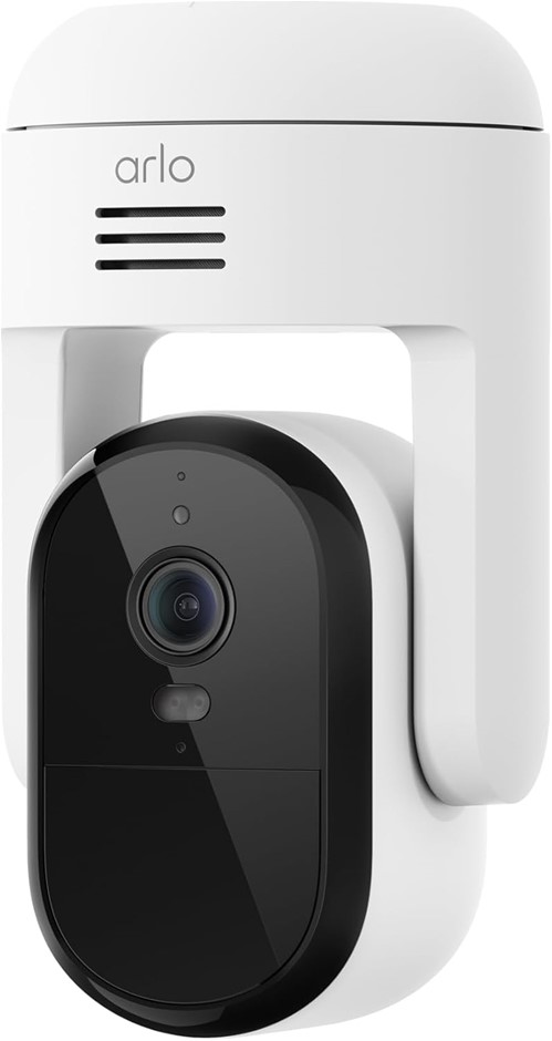 ARLO Essential Pan Tilt 2K Security Camera - Wired Plug-in Power, Person Re