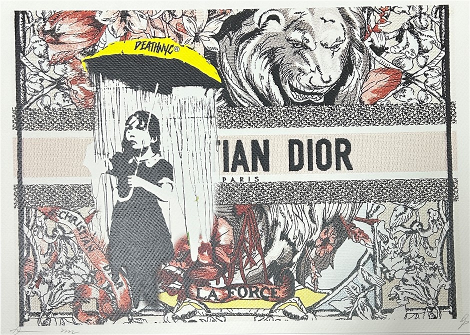 Death NYC Signed Street Art Print "BANKSY/DIOR" Limited Edition