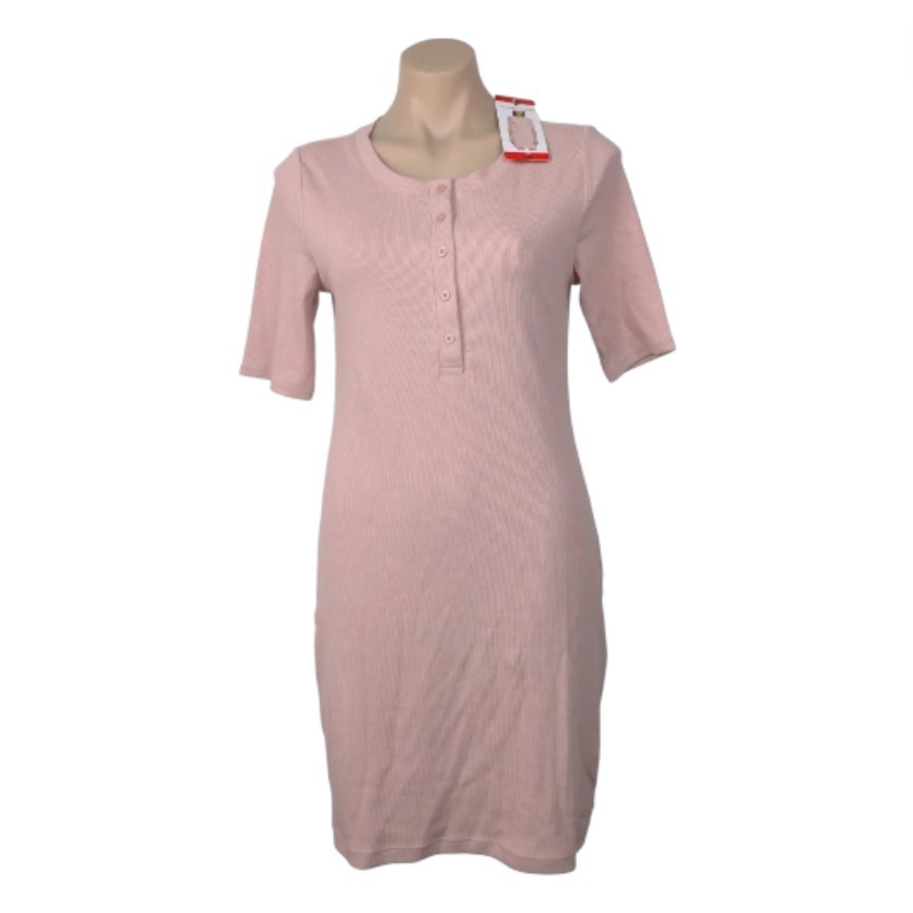 CALVIN KLEIN Women's Ribbed Button Dress, Size XL, Enchant (ZKC). Buyers N