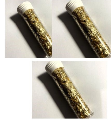 Vial full of Gold Leaf/Flake x 3