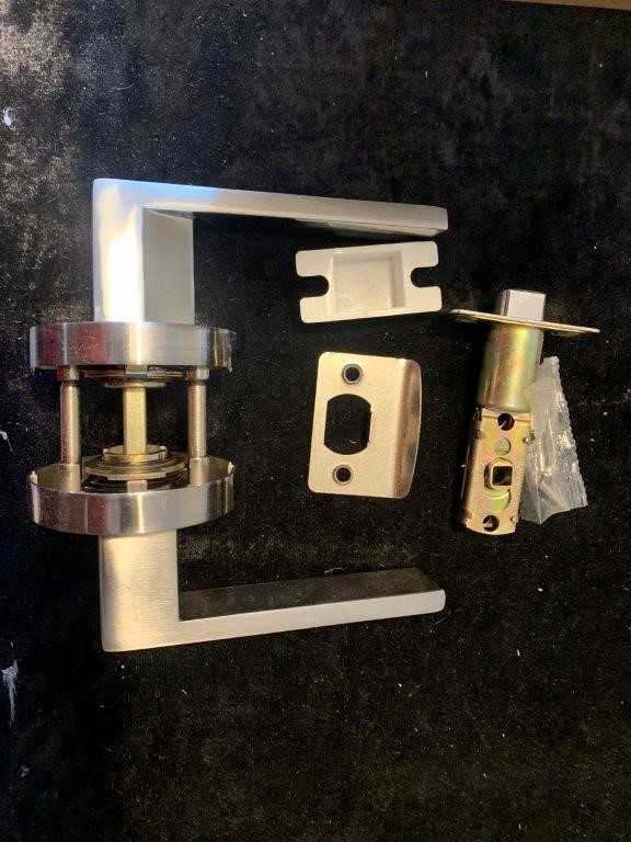 New in Boxes Delf Trade Door Pa Stainless Steelage Lever Sets - Quantity 12