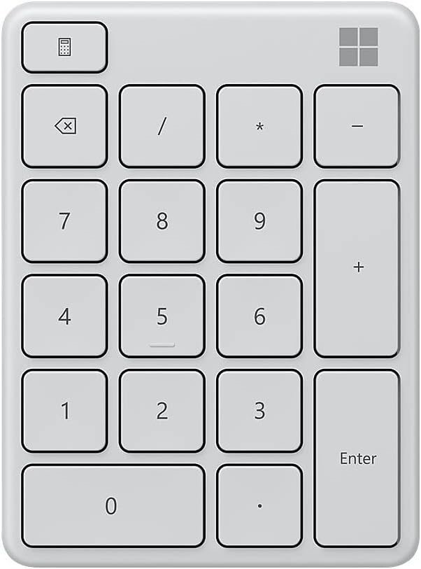 Microsoft Bluetooth Number Pad (23O-00021) - Glacier.