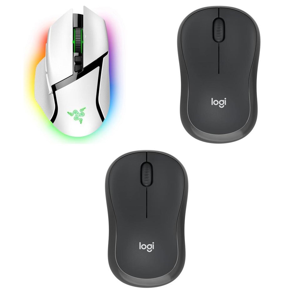 4 x Assorted Computer Mouse. 1 x LOGITECH G PRO X Superlight 2 Lightspeed W