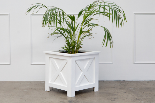 White Wooden Planter Box Hamptons 47cm High Highett VIC pickup