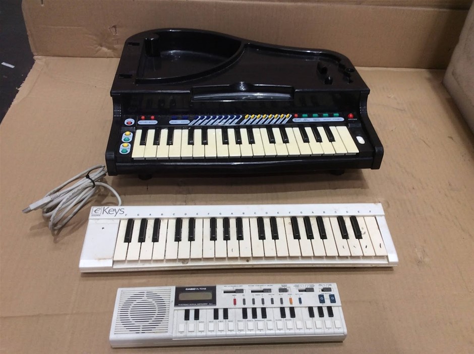 Electronic Keyboards (Casio VL-Tone + eKeys + Mini Keyboard) - (Lot of 3)
