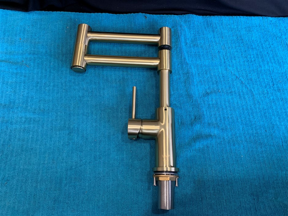 S430AB Sirca Double Swivel Mixer Tap, Antique Brass - Quantity 1