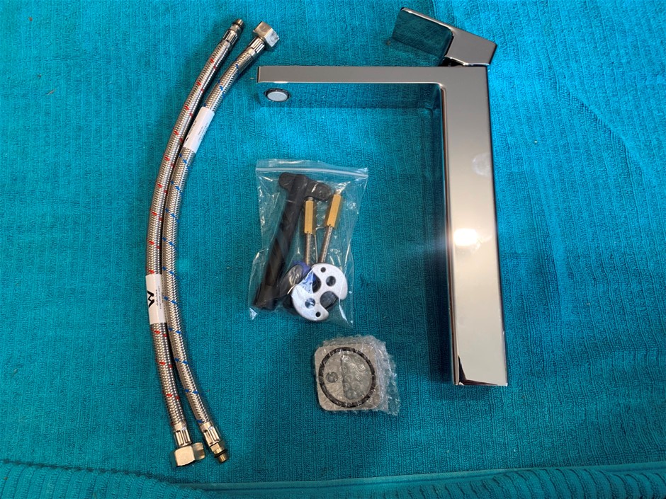 New in Box Dorf Epic Tower Basin Mixer Tap, Brass - Quantity 1