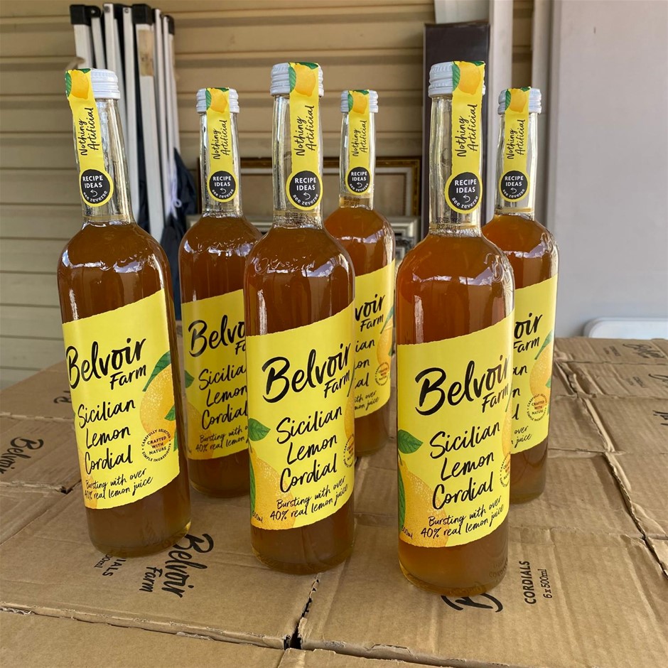 6x Belvoir Farm Sicilian Lemon Cordial 500ml