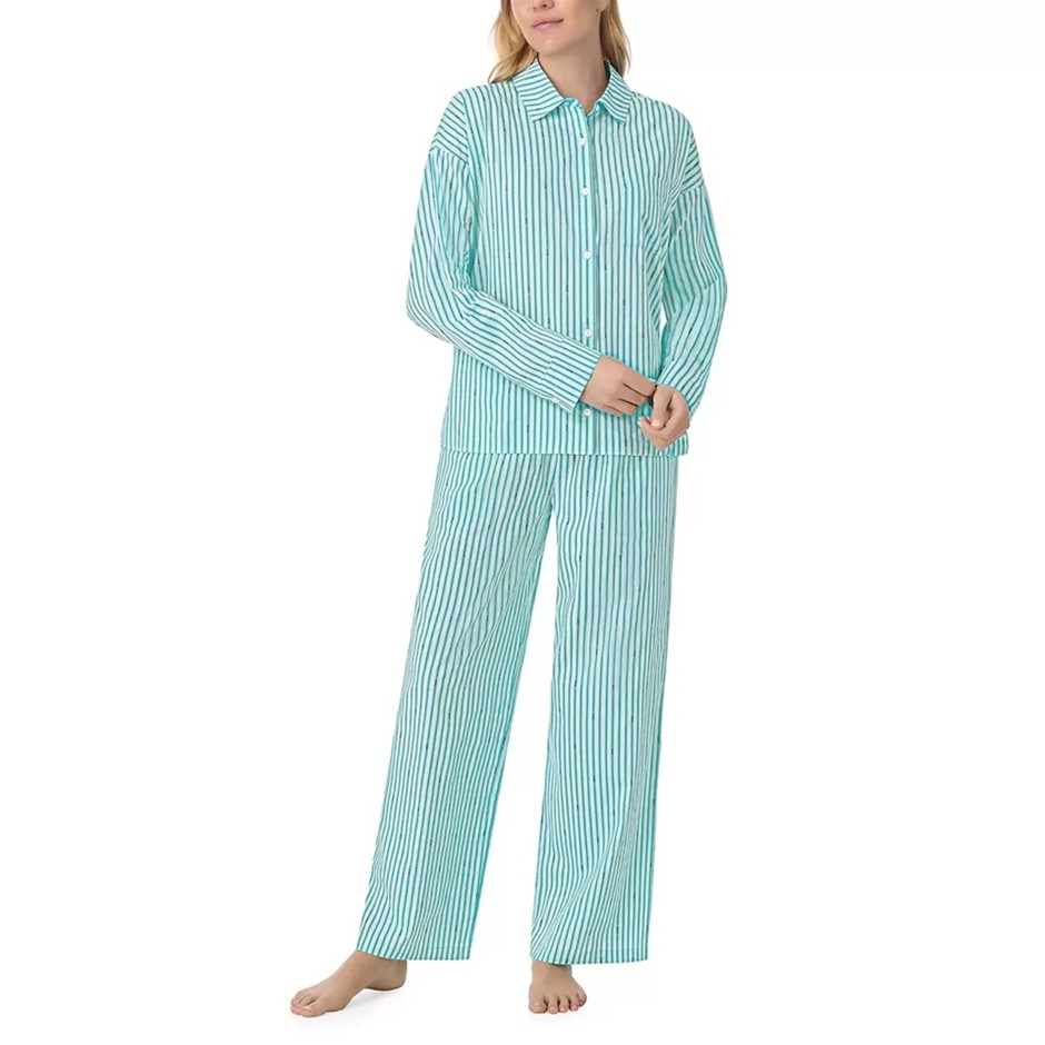 DKNY Women's 2pc Cotton Blend PJ Set, Size S, Mint. NB: collar has faint fo