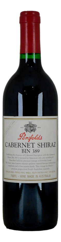 Penfolds Bin 389 Cabernet Shiraz 1996 (1x 750mL), SA.