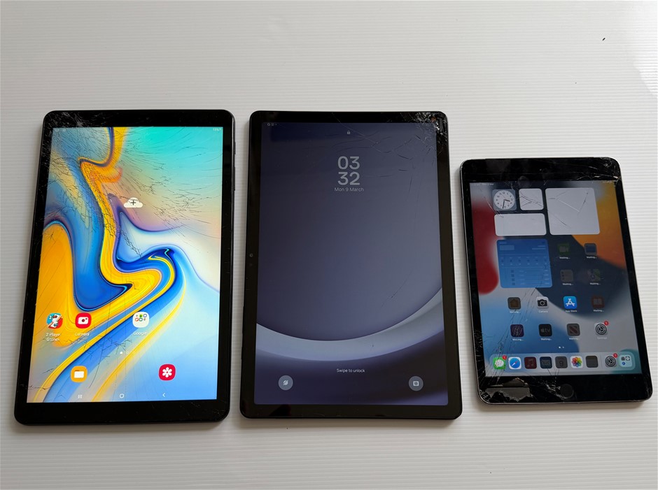 Samsung Galaxy Tab A9+ / Tab A 10.5 / iPad Mini 4th Gen - Parts (Lot of 3)