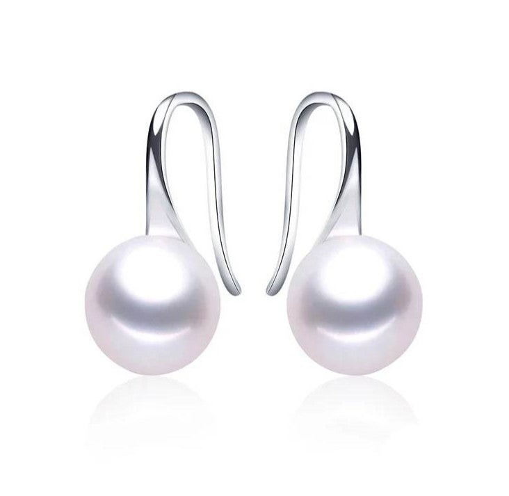 BIJ'OR French Hook Drop Earrings Genuine White Freshwater Pearls RRP 59